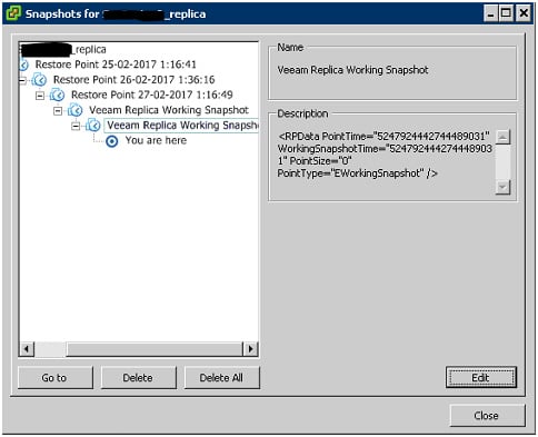 Error de snapshot: detected an invalid snapshot configuration