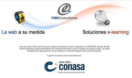 FMR Consultores SE INTEGRA EN CONASA. La empresa, dedicada a la consultoría y producción de proyectos de e-learning y desarrollos Web se suma a nuestro equipo para ofrecer nuevos servicios